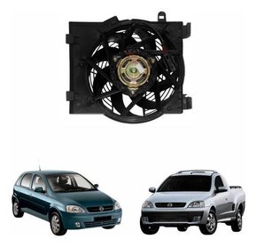 Eletroventilador C/ Defletor Corsa Montana 2002 A 2011 C/ Ar  Novo