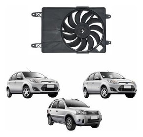 Eletroventilador Com Defletor Ecosport Fiesta 2002 Até 2012  Novo
