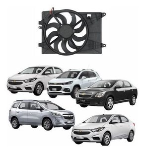 Eletroventilador Com Defletor Gm Cobalt Onix Prisma Spin  Novo