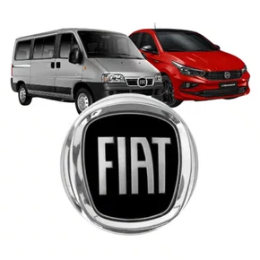 Emblema Grade Dianteira Fiat Argo Cronos 2017 a 2020 Ducato 2006 a 2018 Black Piano Novo