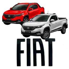 Emblema Grade Dianteira Fiat Strada 2020 2021 2022 2023 2024 Black Piano Novo