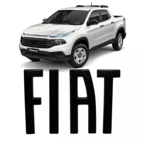 Emblema Grade Dianteira Fiat Toro 2022 2023 2024 Black Piano Novo