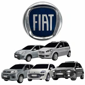 Emblema Grade Fiat Idea Palio 2012 A 2016 Punto Stilo Uno 2011 A 2016 Azul Novo