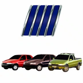 Emblema Grade Fiat Palio Siena Strada 1996 1997 1998 1999 2000 Azul Novo