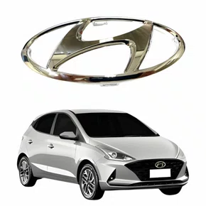 Emblema Grade Hyundai Cromado Hb20 2020 2021 Novo