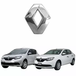Emblema Grade Renault Sandero Logan 2014 Até 2019 Cromado Novo