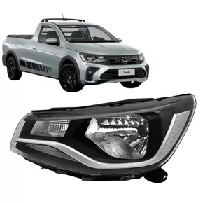 Farol Esquerdo Cromado Volkswagen Saveiro 2023 2024 2025 2026 Novo