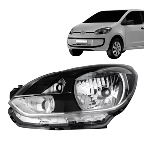 Farol Esquerdo Manual Elétrico Friso Cinza Volkswagen Up 2014 2015 2016 Novo