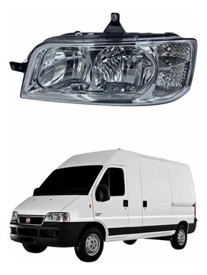 Farol Fiat Ducato 2005 Até 2015 Mascara Cromada Esquerdo  Novo