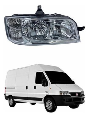 Farol Fiat Ducato 2005 Até 2015 Mascara Cromada Lado Direito  Novo