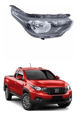 Farol Fiat Strada 2020 2021 2022 2023 Sem Led Lado Direito  Novo