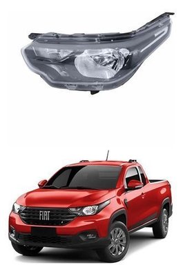 Farol Fiat Strada 2020 2021 2022 2023 Sem Led Lado Esquerdo  Novo