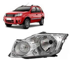 Farol Ford Ecosport 2008 A 2012 Mascara Negra Esquerdo  Novo