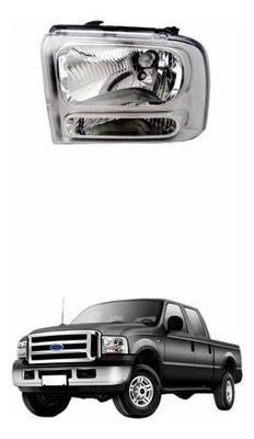 Farol Ford F250 F350 2007 A 2011 Máscara Cromada Esquerdo  Novo