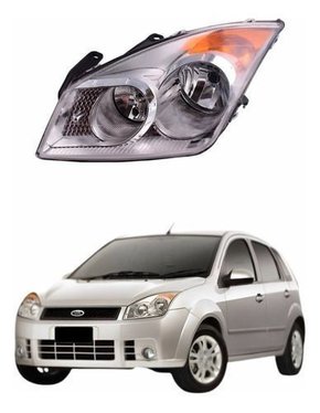 Farol Ford Fiesta 2008 2009 2010 Lado Esquerdo Motorista  Novo