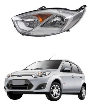 Farol Ford Fiesta 2011 2012 2013 2014 Másc Cromada Esquerdo  Novo