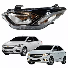 Farol GM Onix Prisma 2017 2018 2019 Com Led Lado Esquerdo  Novo