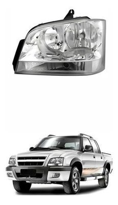 Farol Gm S10 2001 A 2011 Masc Cromada Pisca Cristal Esquerdo Novo