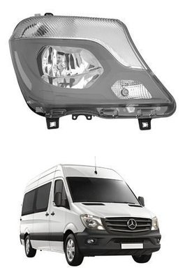 Farol Mb Sprinter 2017 2018 2019 Elétrico Com Motor Direito  Novo