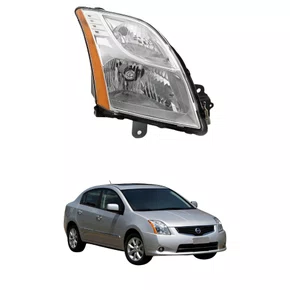 Farol Nissan Sentra 2010 2011 2012 2013 Cromado Lado Direito Novo