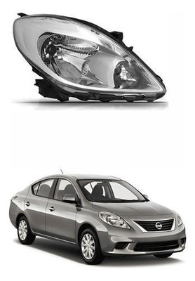 Farol Nissan Versa 2011 2012 13 2014 Mascara Cromada Direito Novo