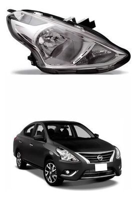Farol Nissan Versa 2015 A 2020 Mascara Cromada Lado Direito Novo