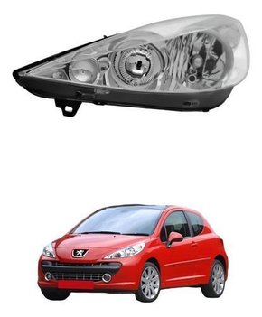Farol Peugeot 207 2007 Até 2015 Máscara Cromada Esquerdo  Novo