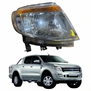 Farol Principal Ford Ranger 2012 A 2016 Máscara Cromada Lado Direito  Novo
