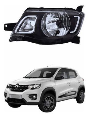 Farol Renault Kwid 2017 2018 2019 2020 Borda Preta Esquerdo  Novo