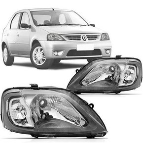 Farol Renault Logan 07/10 Masc. Cinza Direito  Novo