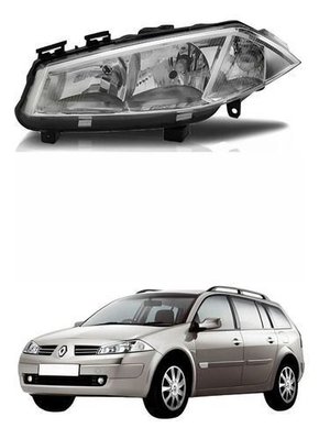 Farol Renault Megane 2006 Até 2012 Mascara Cromada Esquerdo