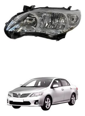 Farol Toyota Corolla 2012 2013 2014 Cromado Esquerdo  Novo