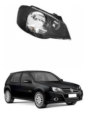 Farol Vw Golf 2008 Até 2013 Máscara Negra Lado Direito  Novo