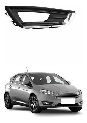 Grade Milha Focus 2015 2016 2017 Com Furo Cromado Direito Novo