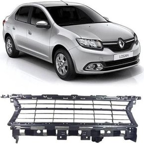 Grade Parachoque Logan 2014 A 2019 Friso Cromado Central Novo