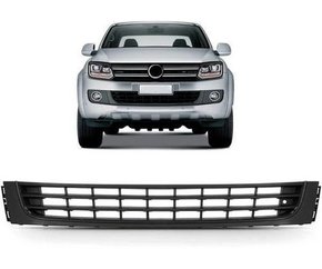 Grade Parachoque Vw Amarok 2013 A 2016 Central Moldura Preta Novo