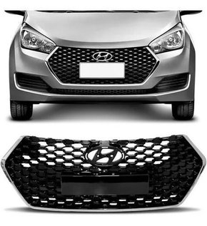 Grade Rad Hb20 2016 17 18 2019 Hatch Moldura Cromada Colmeia Novo