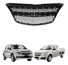 Grade Radiador Agile Montana 2009 10 11 2012 Com Friso Preto Novo