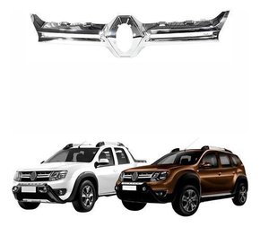 Grade Radiador Externa Duster Oroch 2015 Até 2019 Cromada Novo