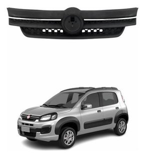 Grade Radiador Fiat Uno 2017 2018 19 2020 Com Friso Cromado Novo