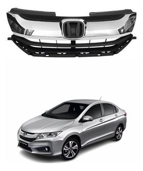 Grade Radiador Honda City 2016 Até 2019 Com Friso Cromado Novo