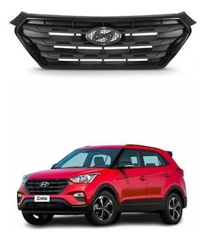 Grade Radiador Hyundai Creta 2017 Até 2020 Com Friso Preto Novo
