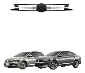 Grade Radiador Polo Virtus 2017 2018 2019 2020 Friso Cromado Original Usado