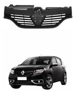 Grade Radiador Renault Sandero Logan 2014 Até 2018 Preto Novo