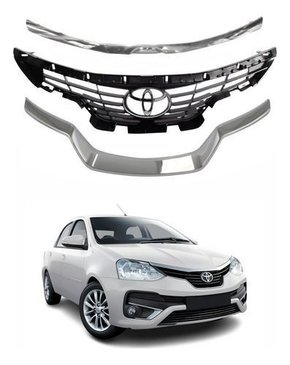 Grade Radiador Toyota Etios 2018 2019 2020 Frisos Cromado Novo