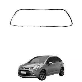 Moldura Grade Parachoque Citroen C3 2013 A 2021 Inf Preto  Novo