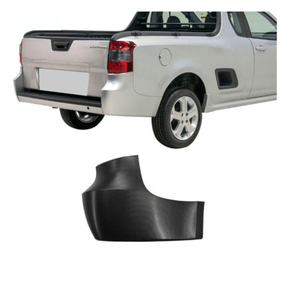 Ponteira Parachoque Montana 2010 Até 2022 Preto Liso Direito  Novo