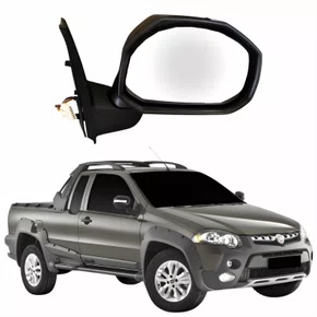 Retrovisor Fiat Strada Adventure Locker 2012 2013 2014 Elétrico Com Pisca Direito