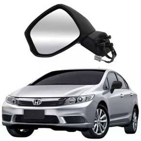 Retrovisor Honda Civic 2012 2013 2014 2015 2016 Elétrico Com 3 Fios Lado Esquerdo