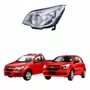 Farol Gm Agile Montana 2009 2010 2011 2012 2013 Mascara Cromada Lado Esquerdo Motorista